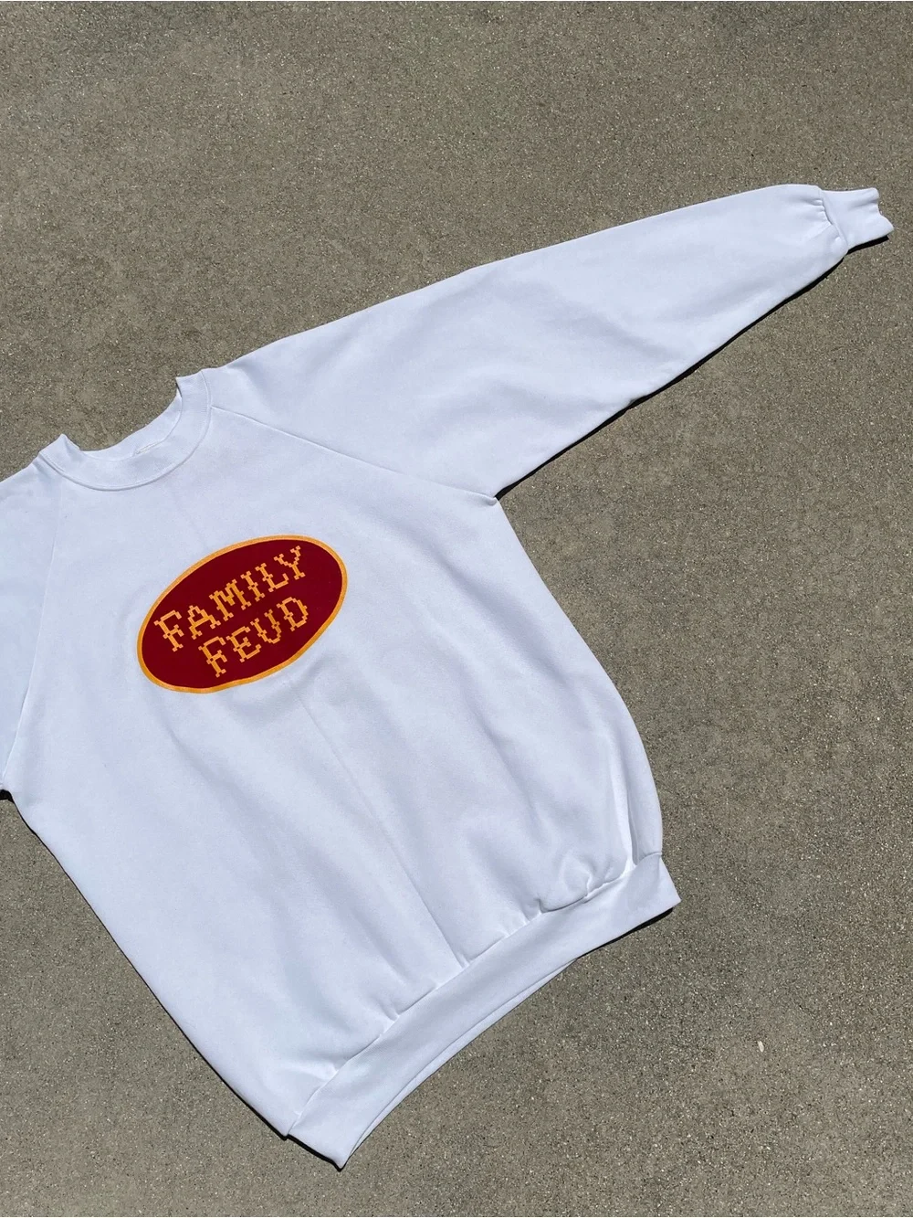 Vtg Deadstock 70s/80s Family Feud CBS Store Single Stitch Crewneck Sweater Sz XL